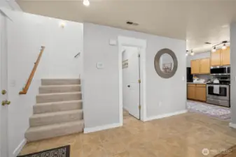 1/2 bath and stairs