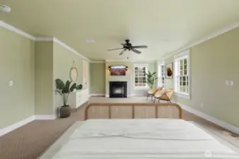 Fireplace in your main retreat.