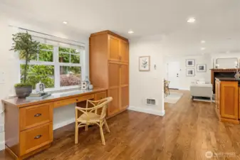Work space off kitchen