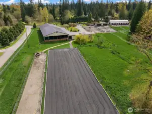 60x20m outdoor arena with sand rubber mix footting