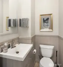 Powder room in main barn, separate septic from main house