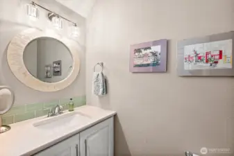 Updated main floor half bath