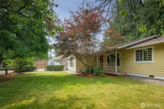 Mature apple & crabapple trees line your front yard