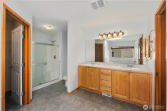 5 Piece Primary Bathroom w/ Walk-in Closet, Double Vanity
