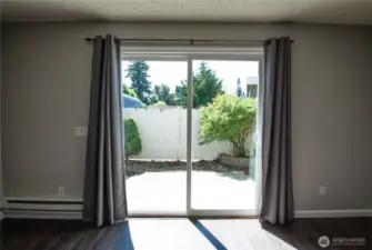 Slider to back patio