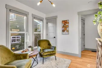 Main floor bedroom that can double as a den/office.