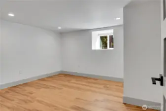 Lower level flex space that can double as a 6th bedroom.