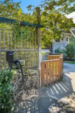 new EV charging spot at the parking pad.