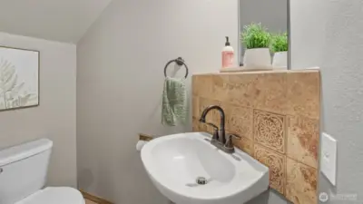 Powder room on main floor