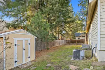 Full View of Backyard. Room for summer furniture, games and a play area. You could possibly build a nice deck if that was on your wishlist.