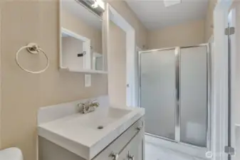 Primary suite attached bath.