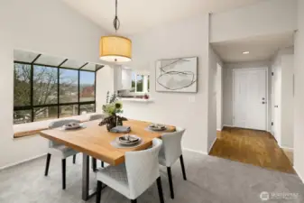 Looking back to main entry hall and closet.