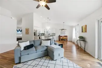 Gorgeous, open concept living with soaring ceilings and tons of natural light