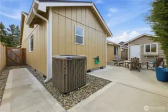 Yard wraps around, is fully fenced and private