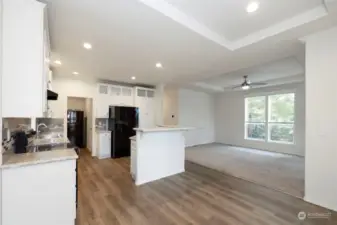 Dining area off the kitchen, adjacent to front porch