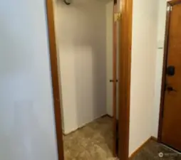 Laundry Room with shelving space