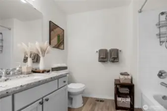 Shared full bathroom upstairs
