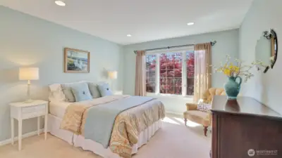 One of three upper level bedrooms
