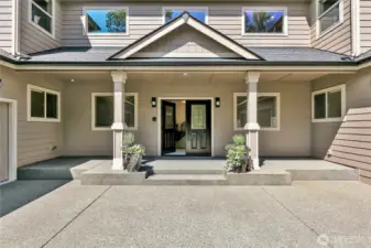 Plenty of extra parking and beautiful covered entry