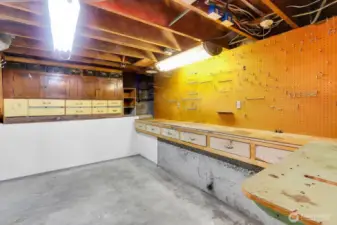 Lower Level Shop Space!