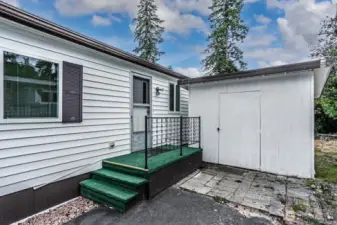 Back Stairs and LG Shed