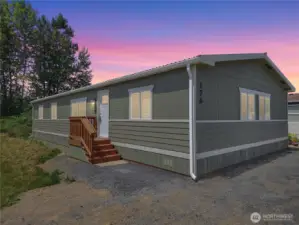 Virtual night view of the home.
