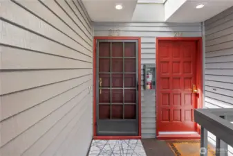 Entrance on left with high-end screen door