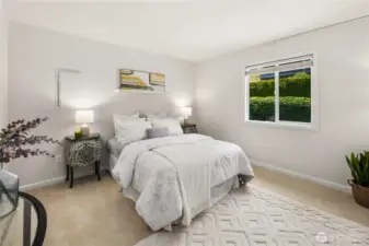 East-facing  bedroom