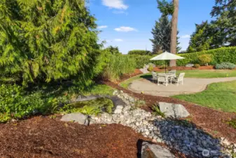 Open landscaping, ready for fish pond?