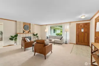 There are HARDWOODS under most of the carpet in the home.