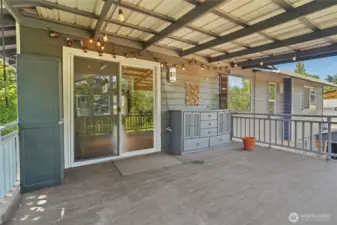 Covered Deck off upper kitchen