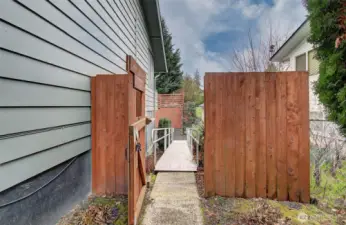 Ramp to backyard and exterior entrance