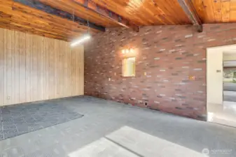 Billiards room off the kitchen