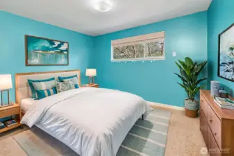 Third bedroom upstairs is virtually staged