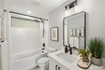 All bathrooms feature heated floors