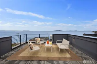 Unobstructed Puget Sound and Olympic Mountain views