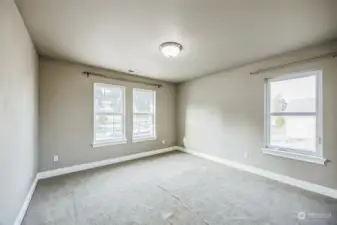 Upstairs bedroom with walk in closet