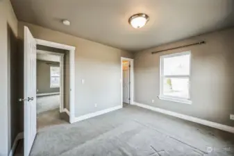 Upstairs bedroom with walk in closet