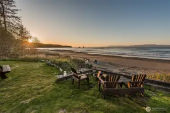 Dusk view from property