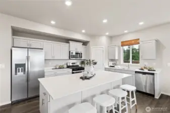 Photos are for representational purposes only.  Colors and finishes may vary. Refrigerator is a builder option.