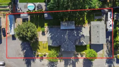 Lights and cameras enhance the property’s functionality and security.
