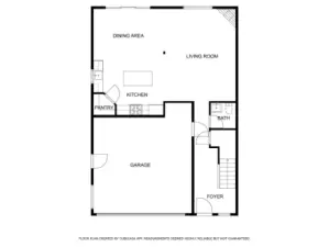 Floorplan of downstairs of home.