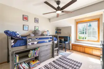 upstairs is 1st of 3 bedrooms.