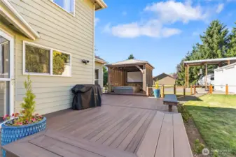 Back deck is Trex with 2 benches for additional seating