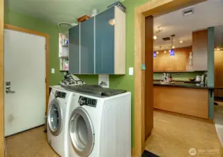 Utility area off of the back