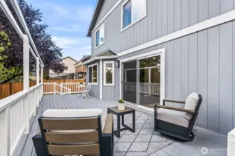 Stairs on both ends of the deck for easy access