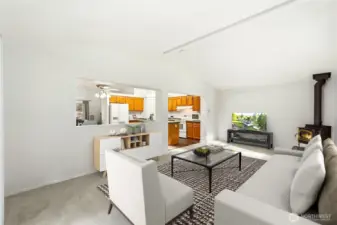 With an open flow to the kitchen and dining area, it’s the perfect place for family time, celebrations, and relaxed evenings at home.