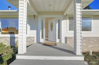 Covered porch to enjoy the outside year round.