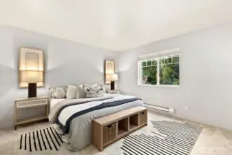 Upper level primary suite.