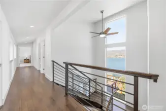 Top of stairs looking toward the primary suite